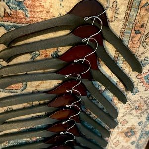 Wood boutique clothes hangers